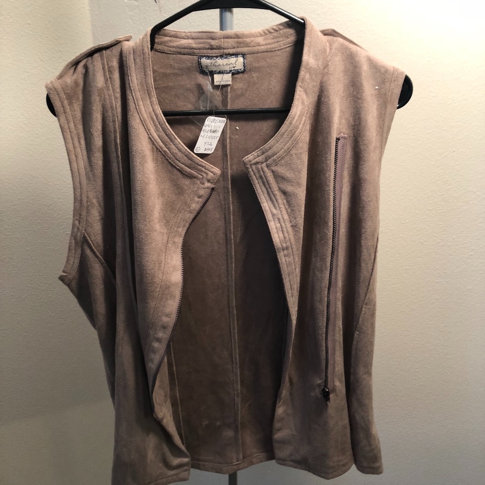 Brown winter vest